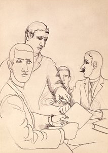 Vrienden, tekening